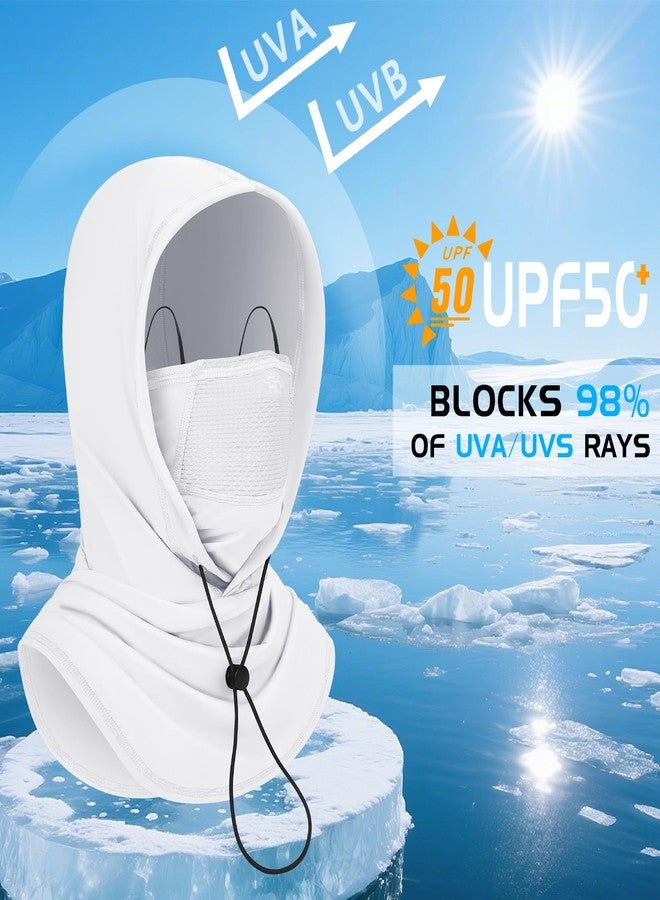 GXCROR Breathable Balaclava Ski Mask Sun UV Protection Hood Shiesty Mask for Cycling Fishing Running White - Image 2
